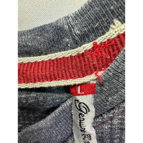 Premium 51 Red Rocks Thermal Long Sleeve Tee Blue Waffle Knit Mens L - Picture 5 of 5